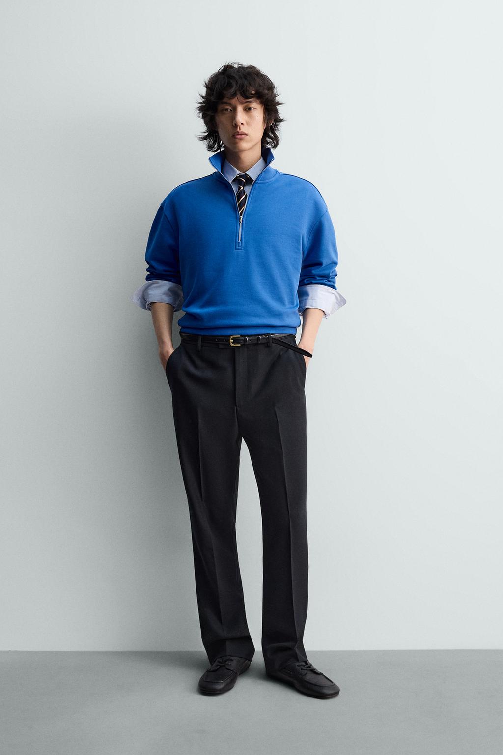 ТОЛСТОВКА КЛАССИЧЕСКОГО КРОЯ С ВОРОТНИКОМ НА МОЛНИИ