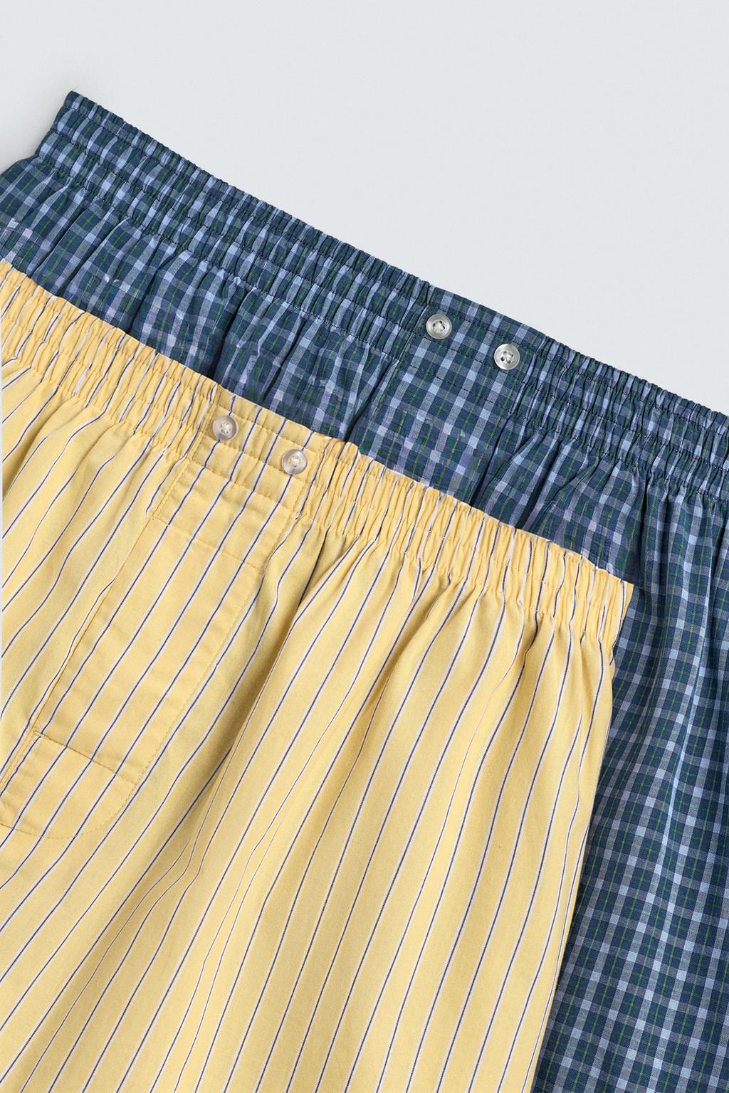 НАБОР ИЗ ДВУХ КОМБИНИРОВАННЫХ ТРУСОВ-БОКСЕРОВ ИЗ ПОПЛИНА - LIMITED EDITION