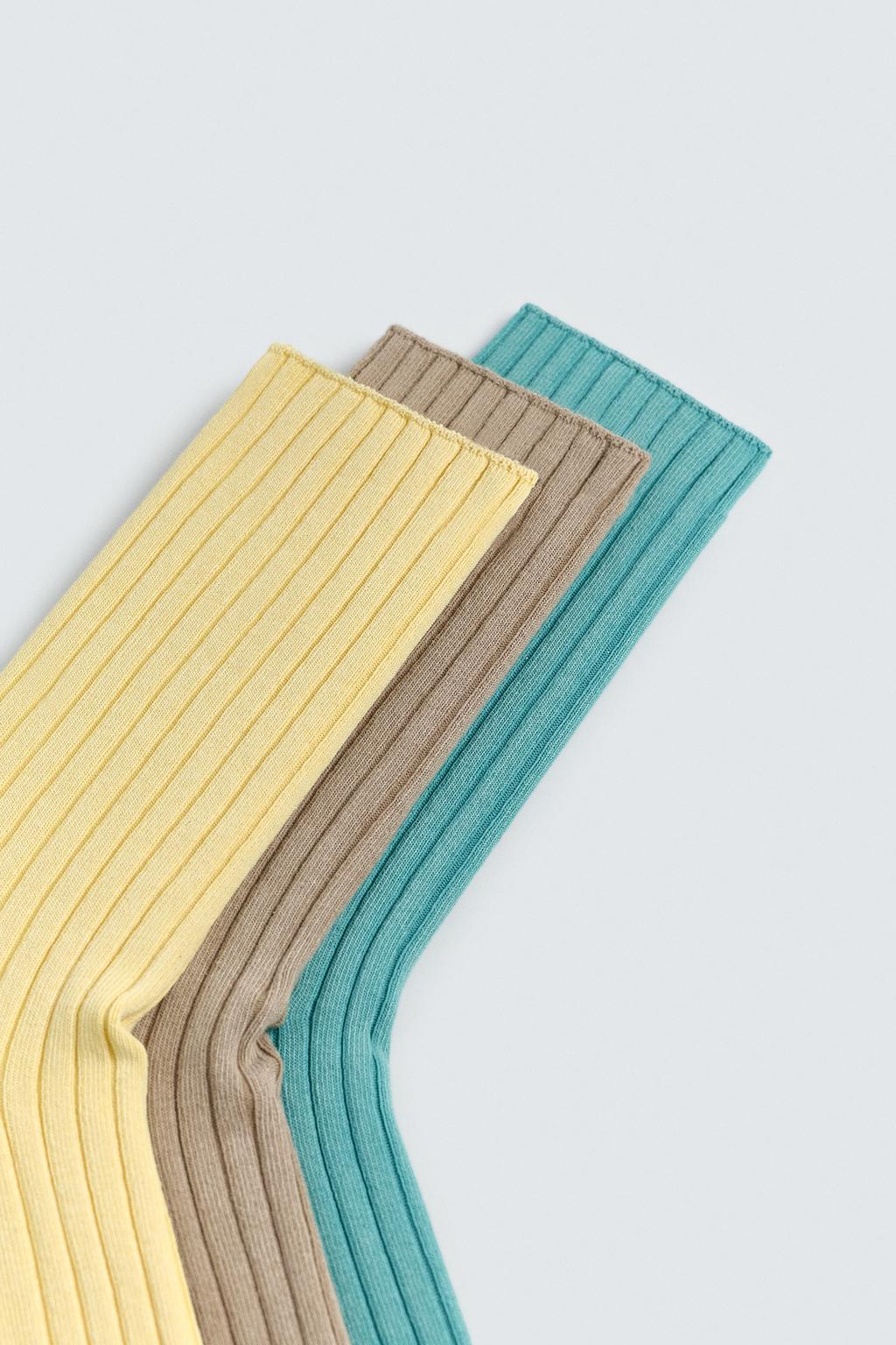 НОСКИ В РУБЧИК С ЭФФЕКТОМ ПОТЕРТОСТИ, НАБОР ИЗ 3 ШТ., LIMITED EDITION