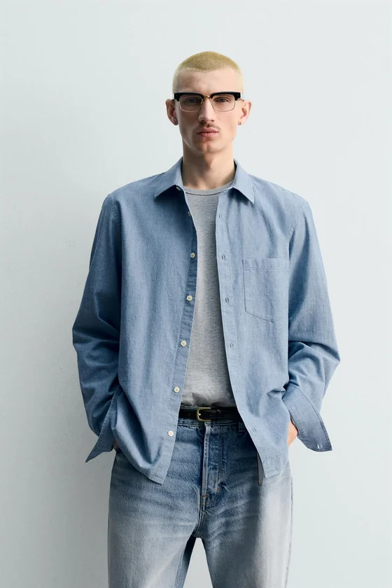 РУБАШКА RELAXED FIT ИЗ ШАМБРИ LIMITED EDITION