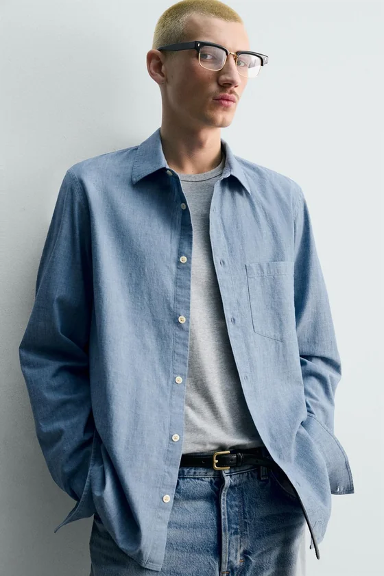 РУБАШКА RELAXED FIT ИЗ ШАМБРИ LIMITED EDITION