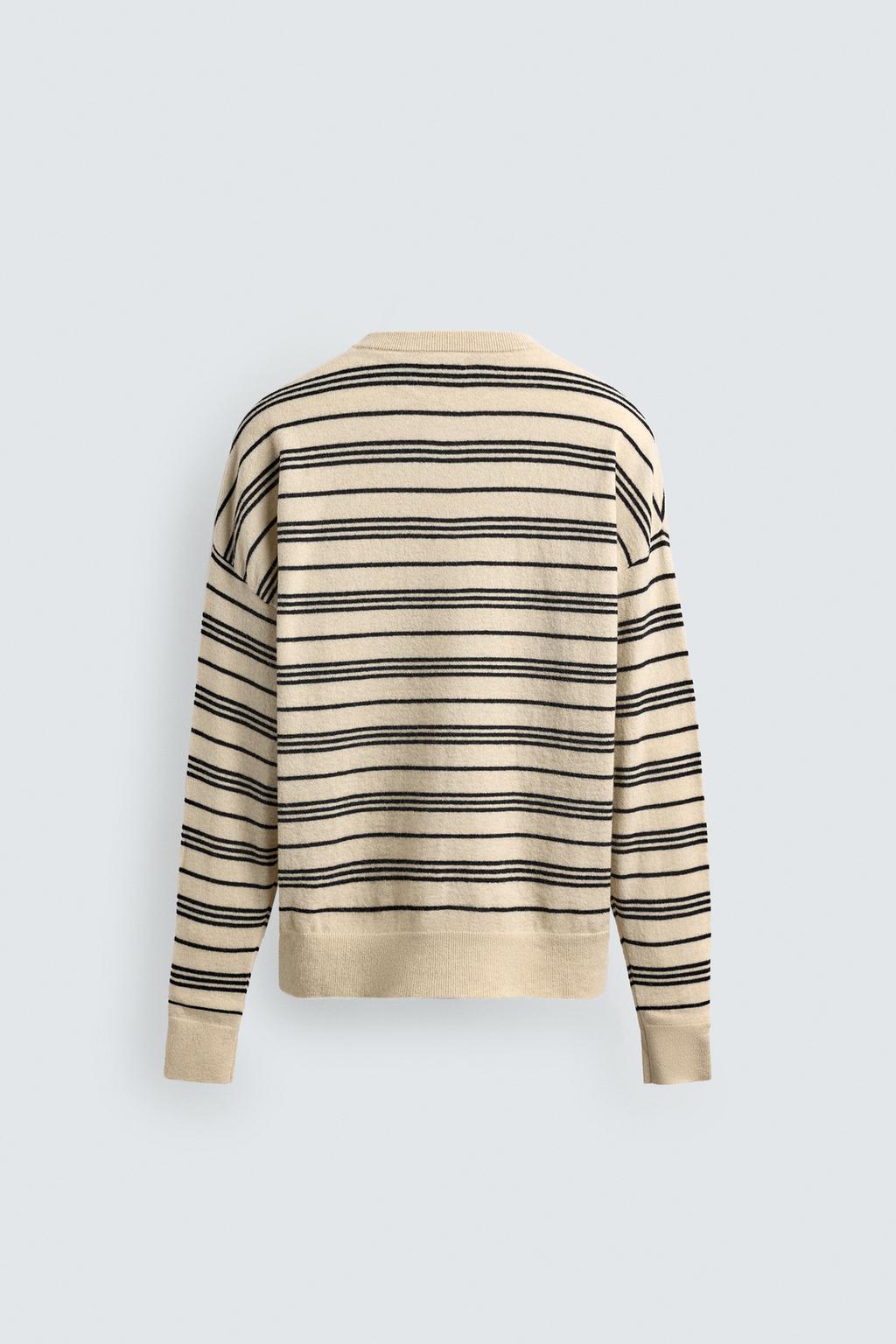 ДЖЕМПЕР В ПОЛОСКУ С ВОРОТНИКОМ НА ПУГОВИЦАХ