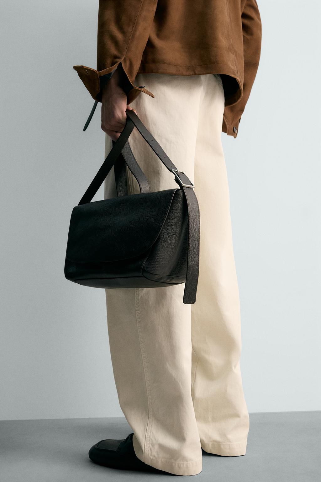 КОЖАНАЯ СУМКА С ПЛЕЧЕВЫМ РЕМНЕМ