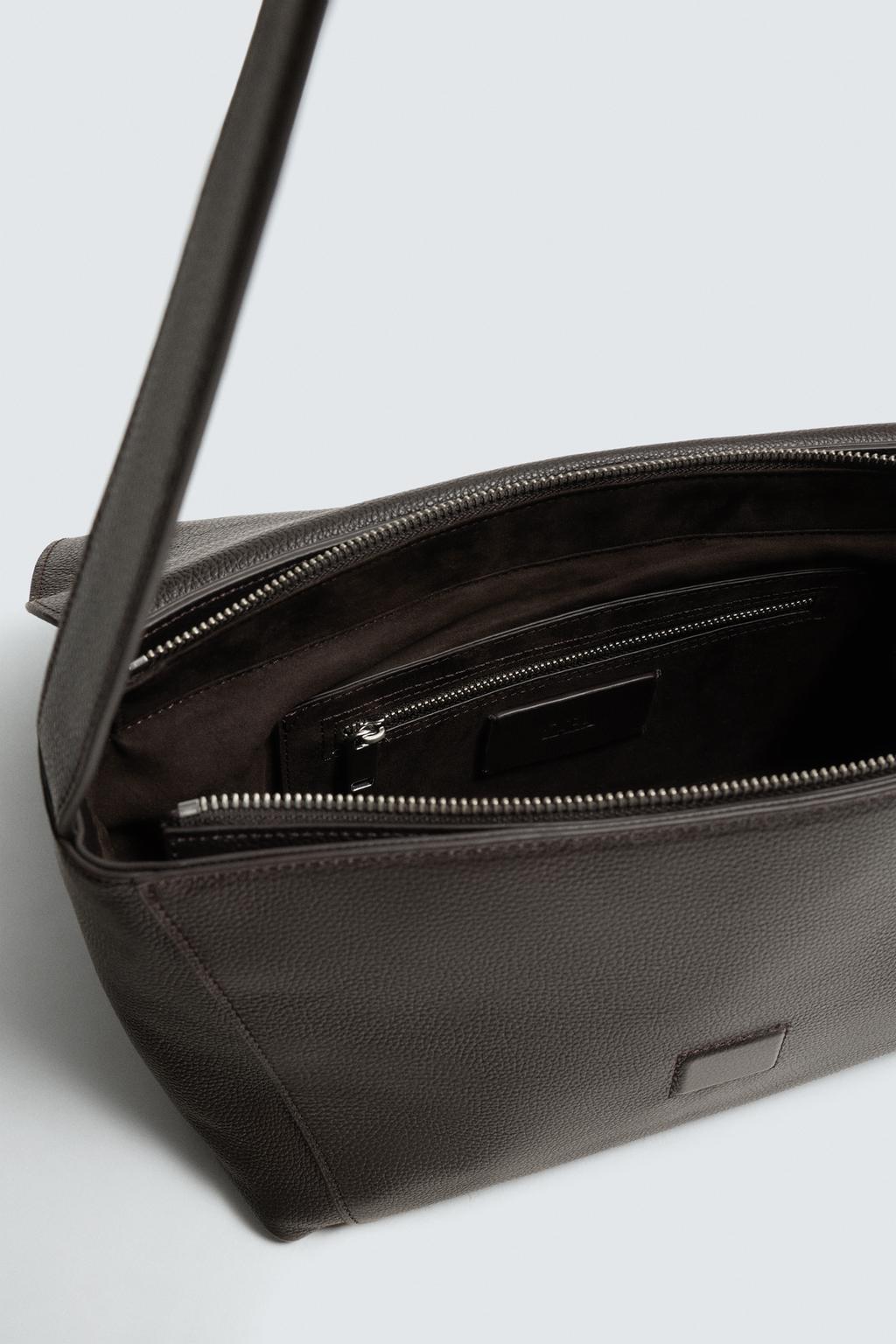 КОЖАНАЯ СУМКА С ПЛЕЧЕВЫМ РЕМНЕМ