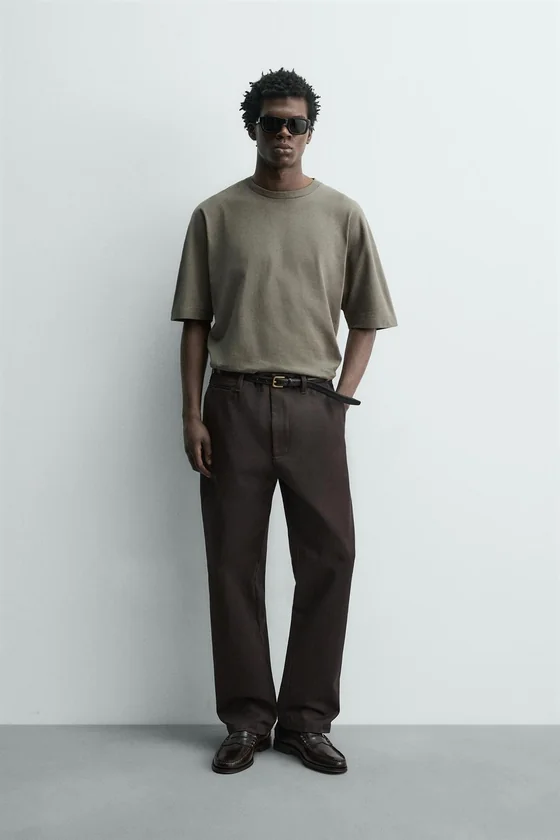ФУТБОЛКА REGULAR FIT С ЭФФЕКТОМ ПОТЕРТОСТИ