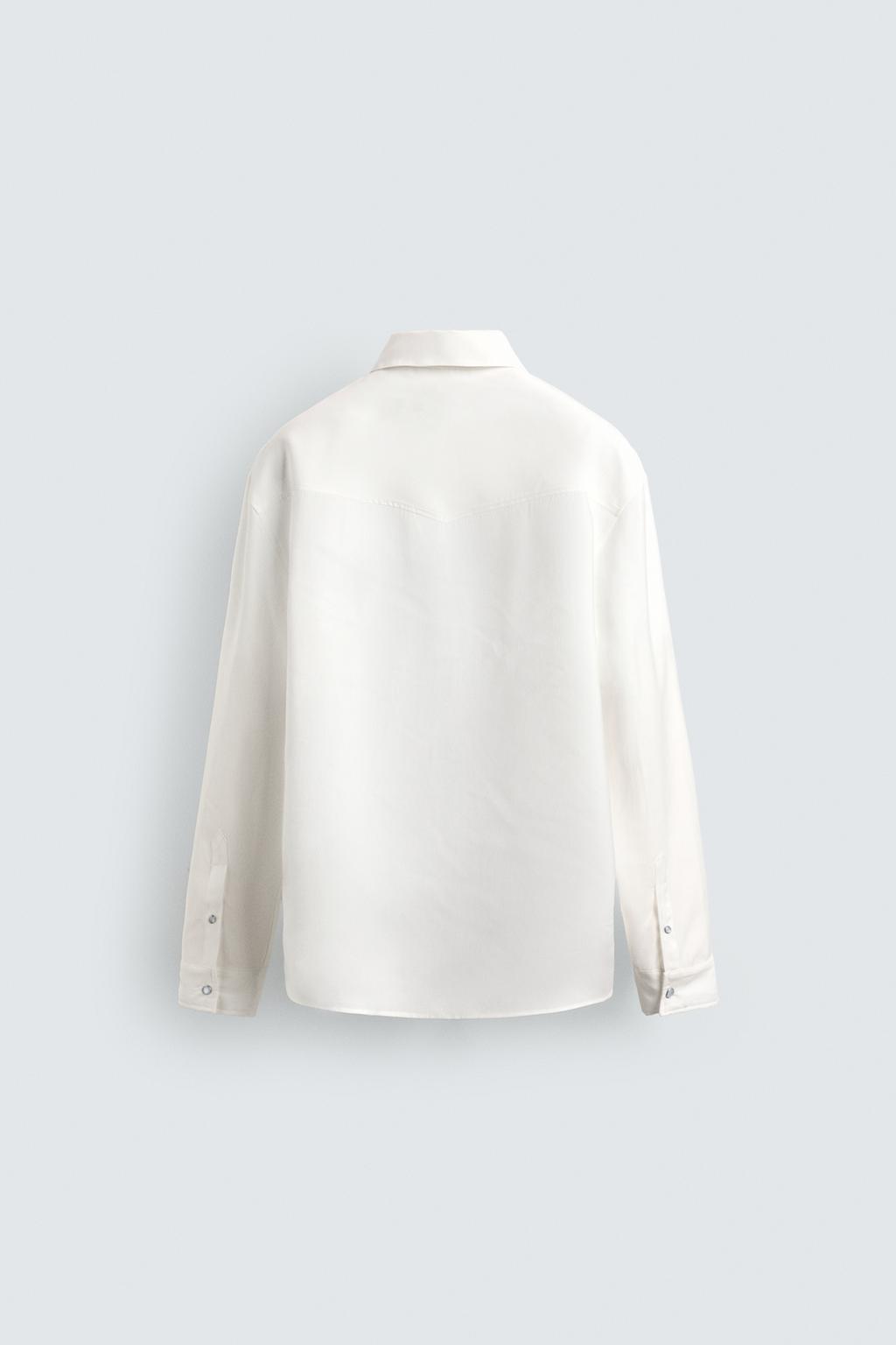 РУБАШКА СТРУЯЩЕГОСЯ ПОКРОЯ В КОВБОЙСКОМ СТИЛЕ