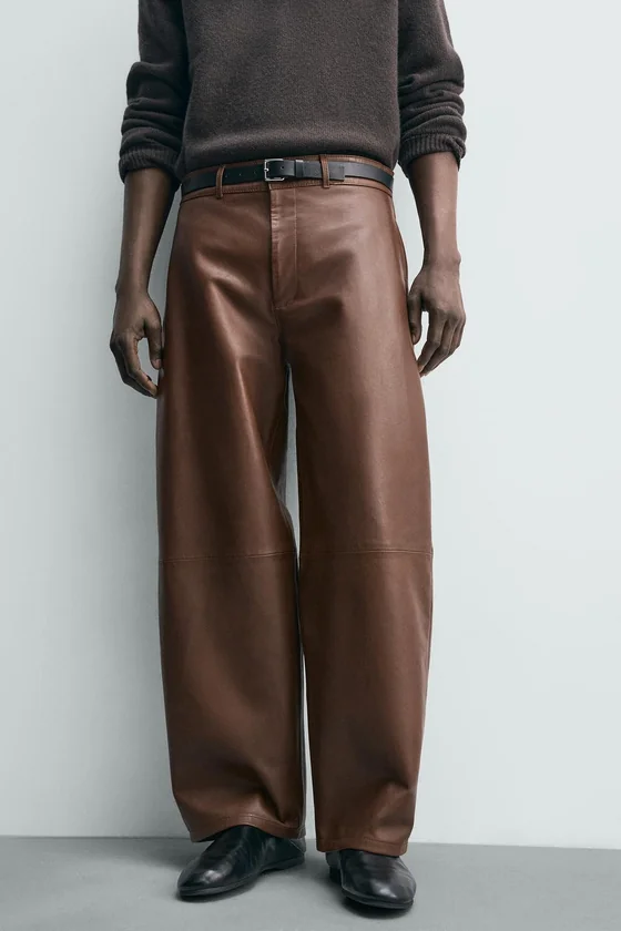 КОЖАНЫЕ БРЮКИ BALLOON FIT