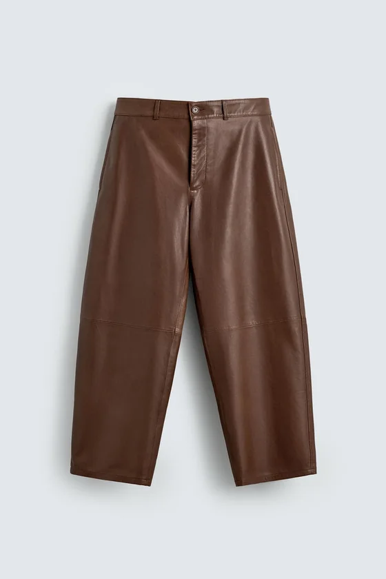 КОЖАНЫЕ БРЮКИ BALLOON FIT