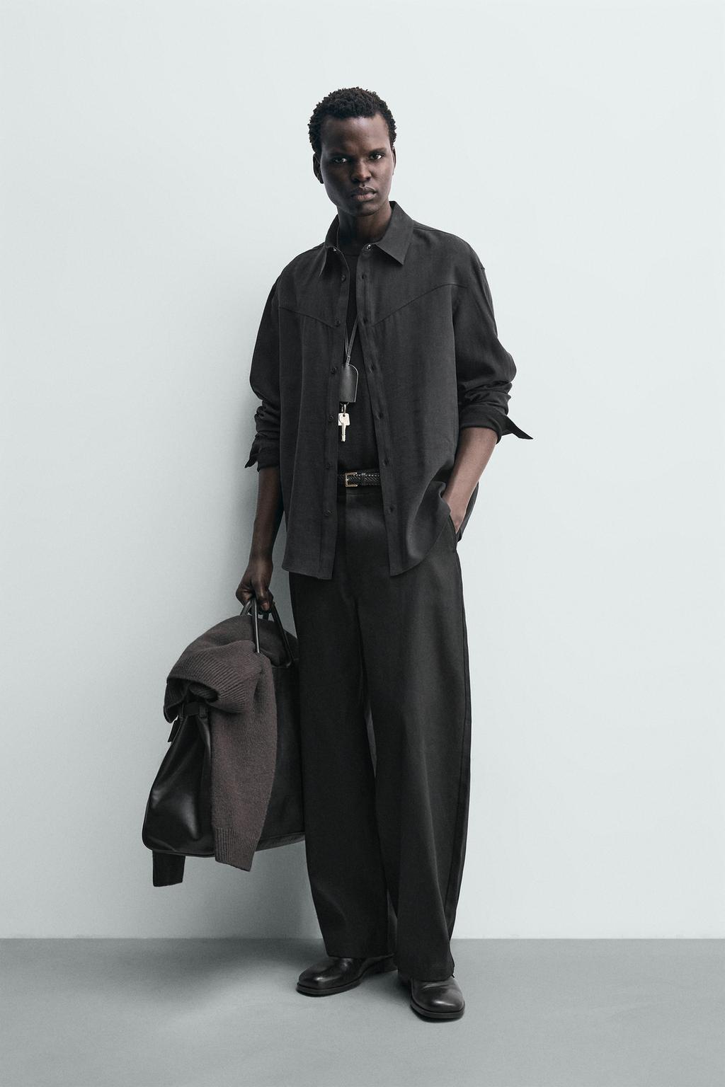 РУБАШКА СТРУЯЩЕГОСЯ ПОКРОЯ В КОВБОЙСКОМ СТИЛЕ