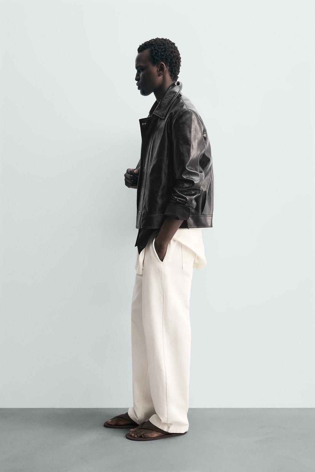 КУРТКА ИЗ ИСКУССТВЕННОЙ КОЖИ С НАВЕСНЫМИ ПЕТЛЯМИ