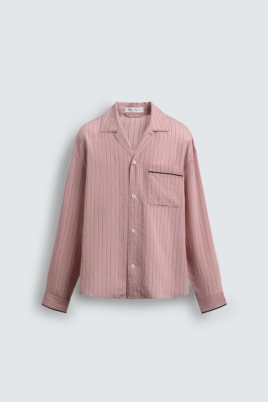 РУБАШКА СТРУЯЩЕГОСЯ КРОЯ В ПОЛОСКУ