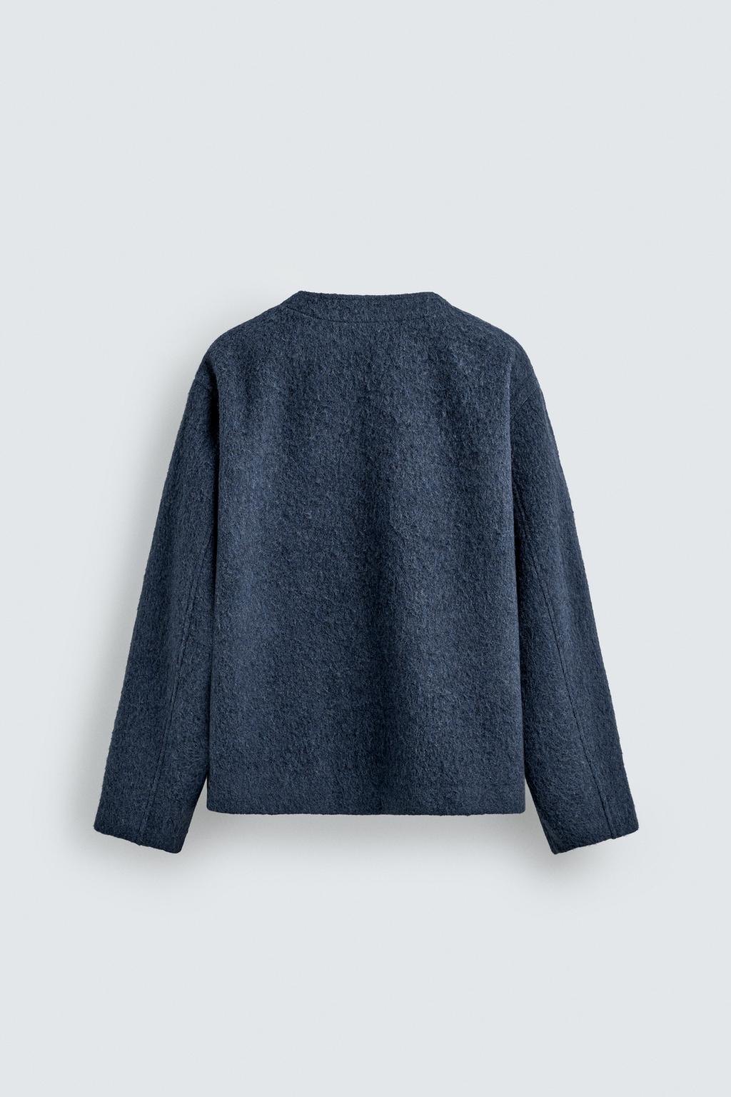 КАРДИГАН ИЗ РЕЛЬЕФНОЙ ТКАНИ С ШЕРСТЬЮ