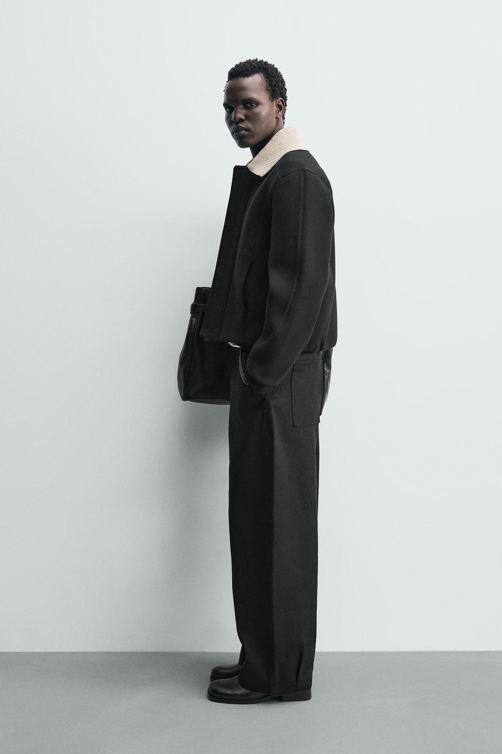 КУРТКА ИЗ НЕОПРЕНА С КОМБИНИРОВАННЫМ ВОРОТНИКОМ