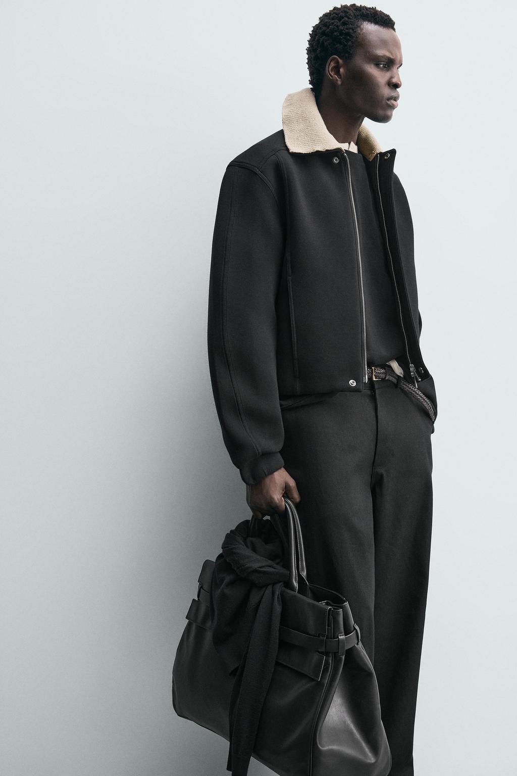 КУРТКА ИЗ НЕОПРЕНА С КОМБИНИРОВАННЫМ ВОРОТНИКОМ