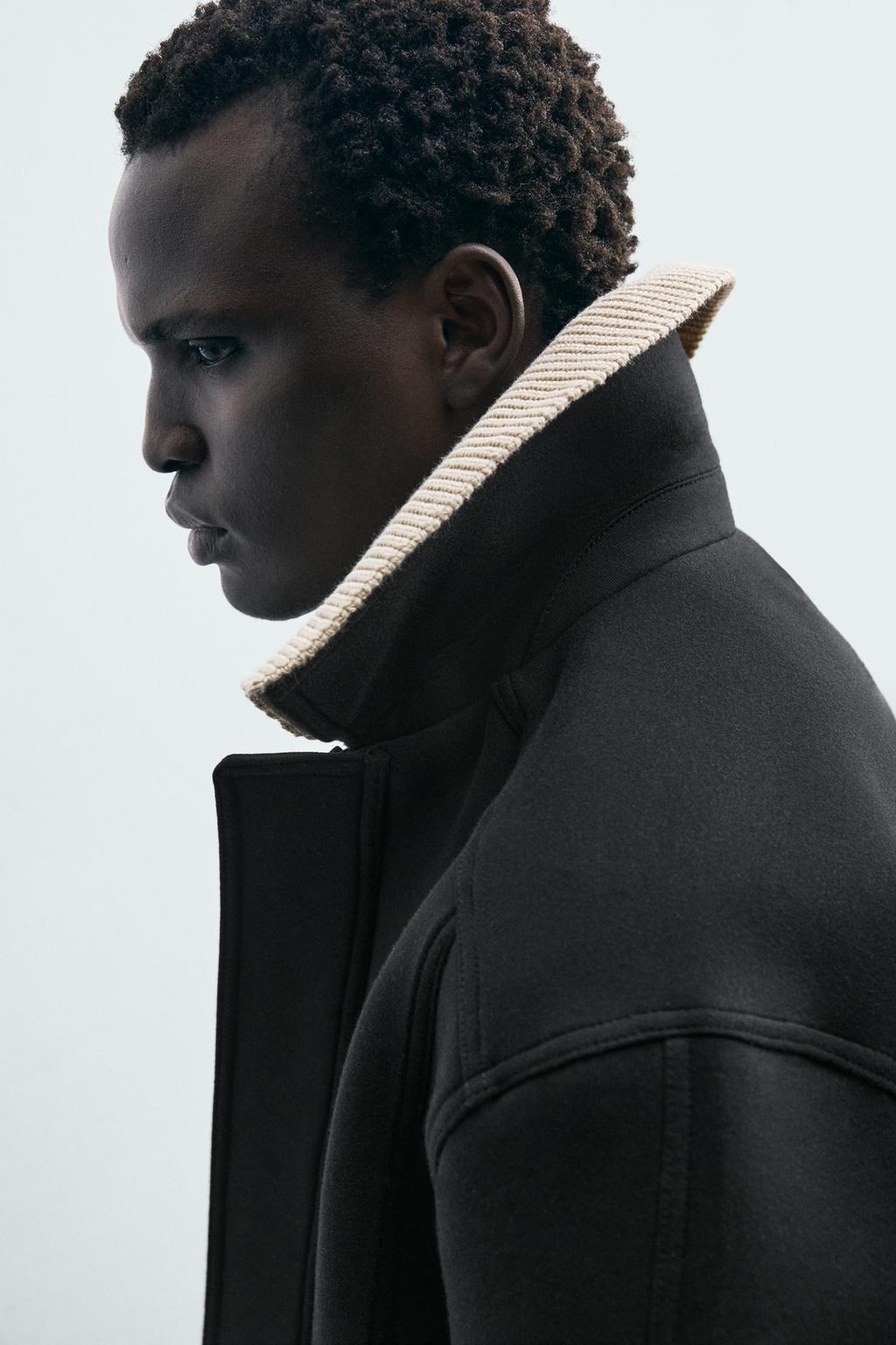 КУРТКА ИЗ НЕОПРЕНА С КОМБИНИРОВАННЫМ ВОРОТНИКОМ