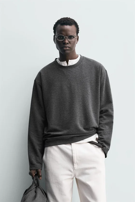 ФУТБОЛКА RELAXED FIT ИЗ РЕЛЬЕФНОЙ ТКАНИ