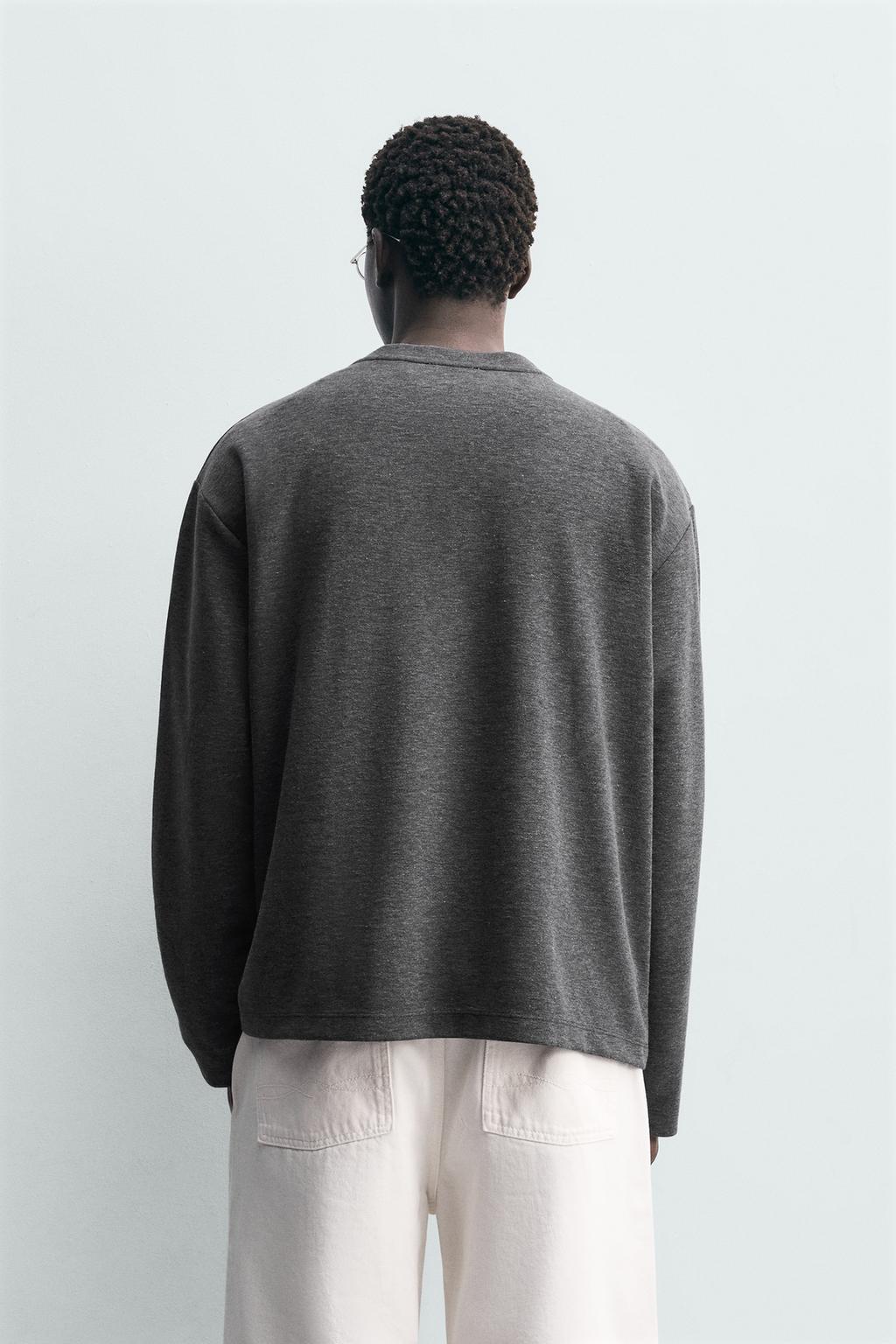 ФУТБОЛКА RELAXED FIT ИЗ РЕЛЬЕФНОЙ ТКАНИ