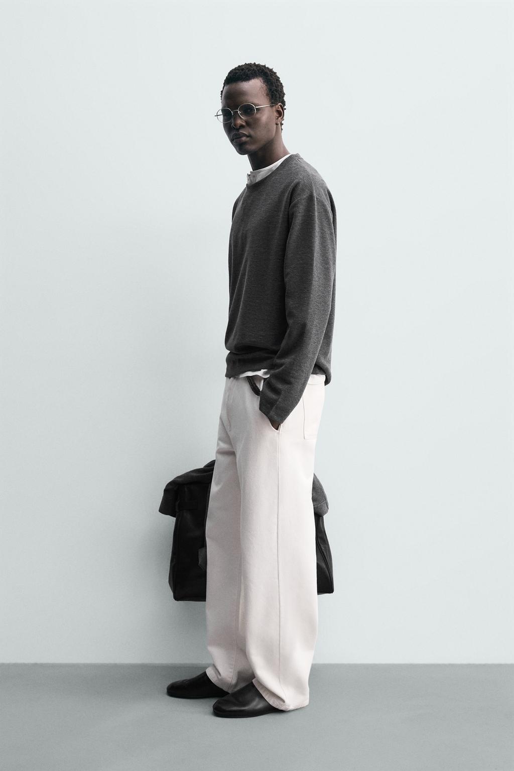 ФУТБОЛКА RELAXED FIT ИЗ РЕЛЬЕФНОЙ ТКАНИ