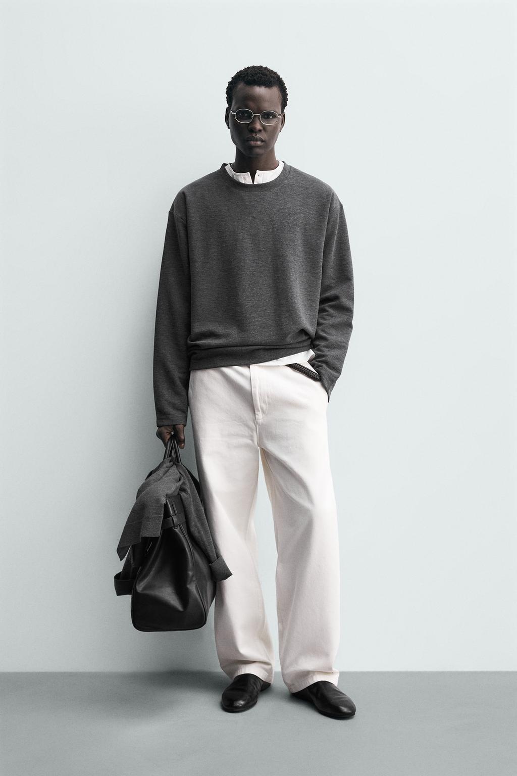 ФУТБОЛКА RELAXED FIT ИЗ РЕЛЬЕФНОЙ ТКАНИ