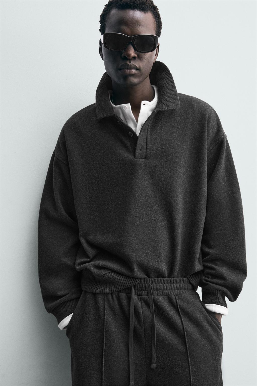 ТОЛСТОВКА ПОЛО С ТЕКСТУРОЙ