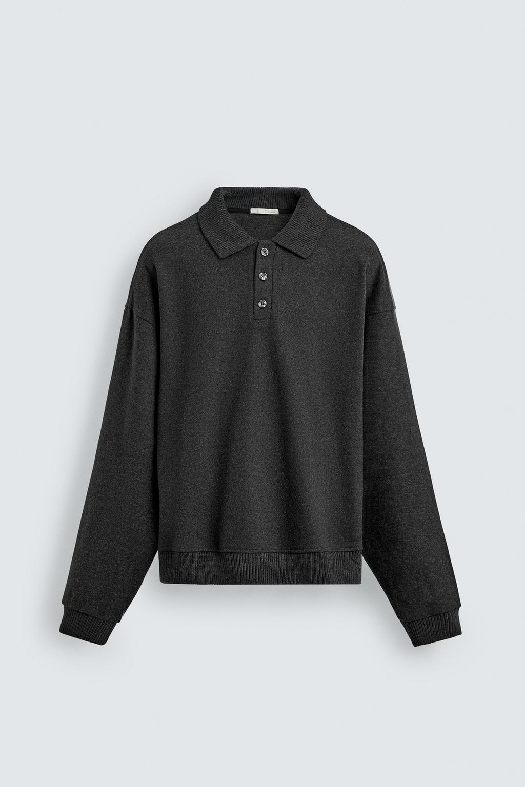 ТОЛСТОВКА ПОЛО С ТЕКСТУРОЙ