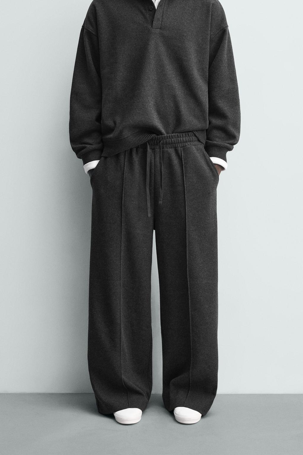 ДЖОГГЕРЫ WIDE-LEG С ТЕКСТУРОЙ