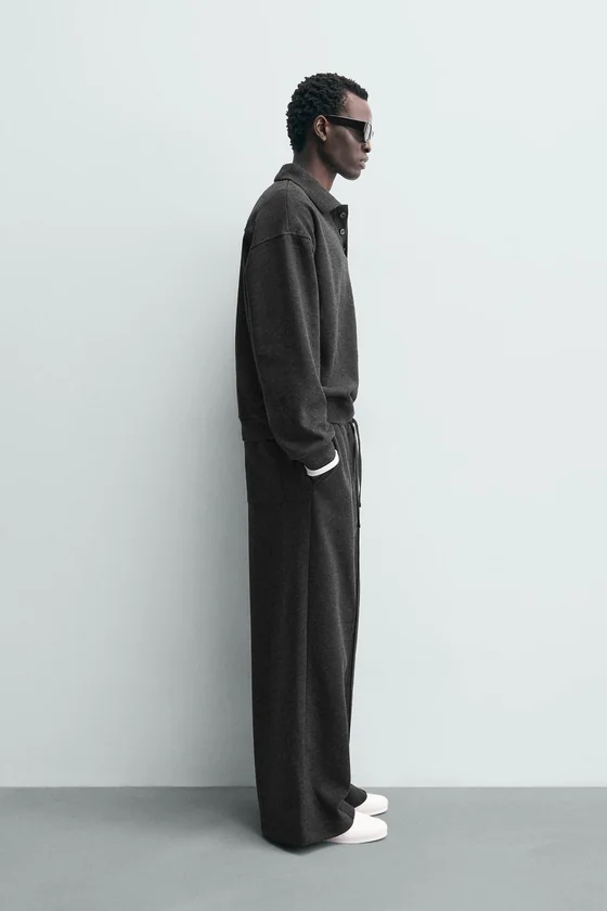 ДЖОГГЕРЫ WIDE-LEG С ТЕКСТУРОЙ