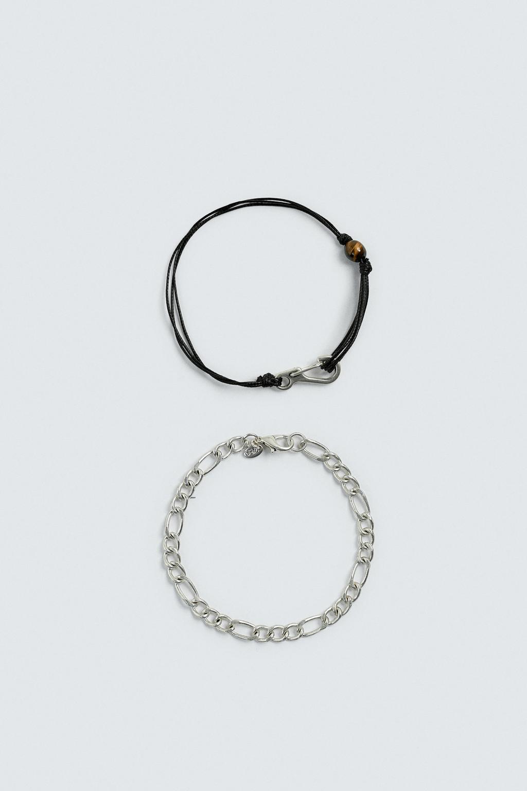 Браслет из вощеного шнура с бусиной из смолы