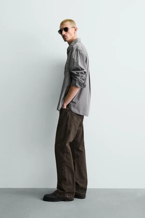 ДЖИНСЫ FLARE FIT С РАЗРЕЗАМИ