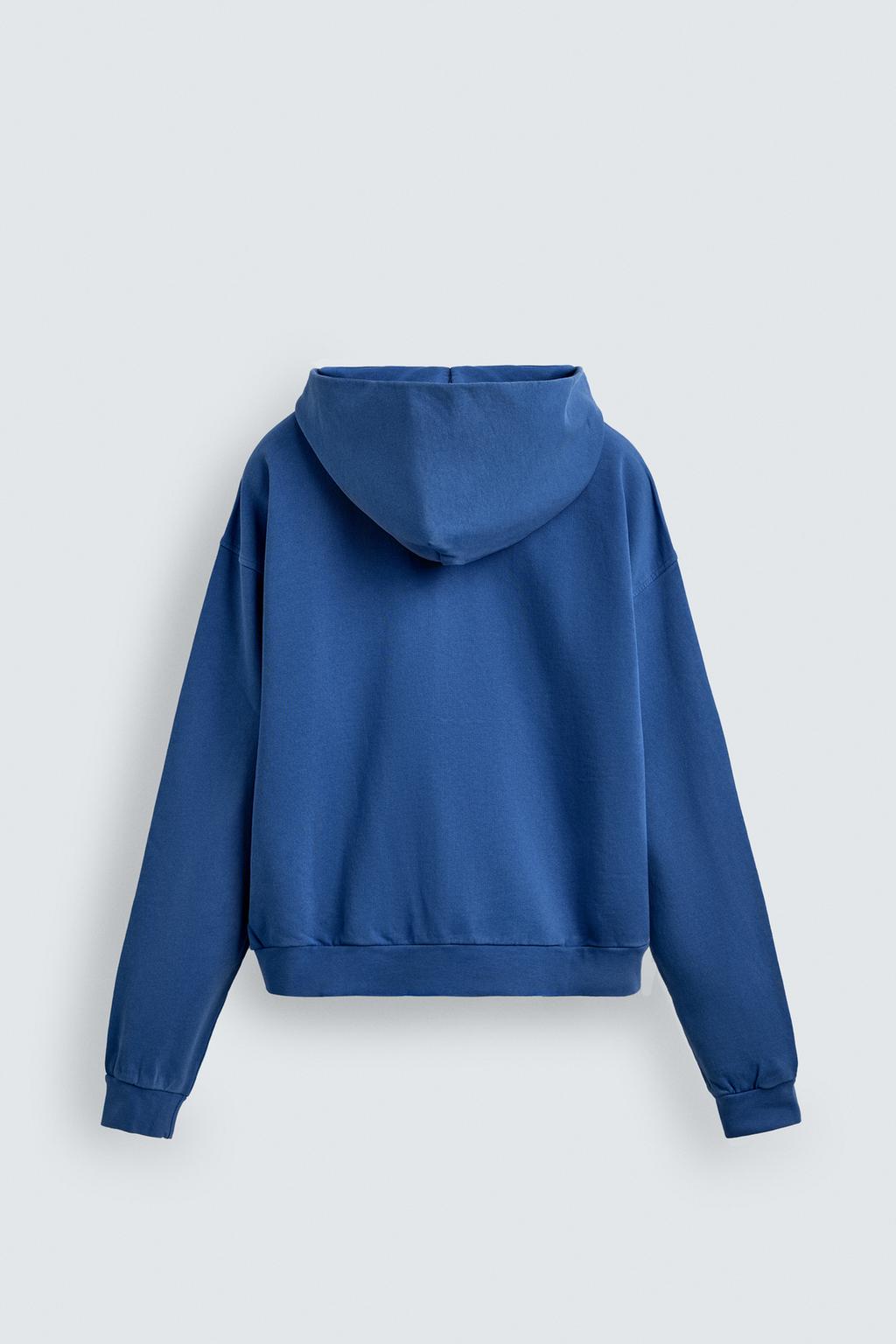 ТОЛСТОВКА С ЭФФЕКТОМ ПОТЕРТОСТИ НА МОЛНИИ С КАПЮШОНОМ