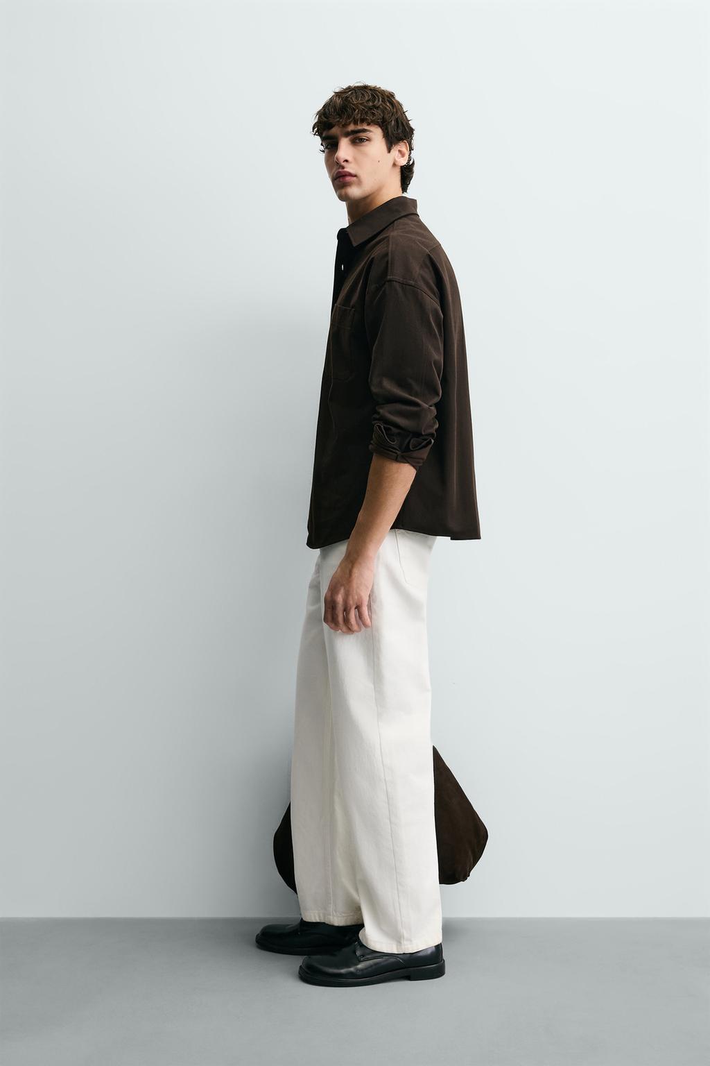 РУБАШКА RELAXED FIT ИЗ СТРУЯЩЕЙСЯ ТКАНИ