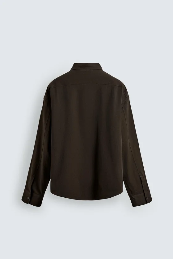 РУБАШКА RELAXED FIT ИЗ СТРУЯЩЕЙСЯ ТКАНИ