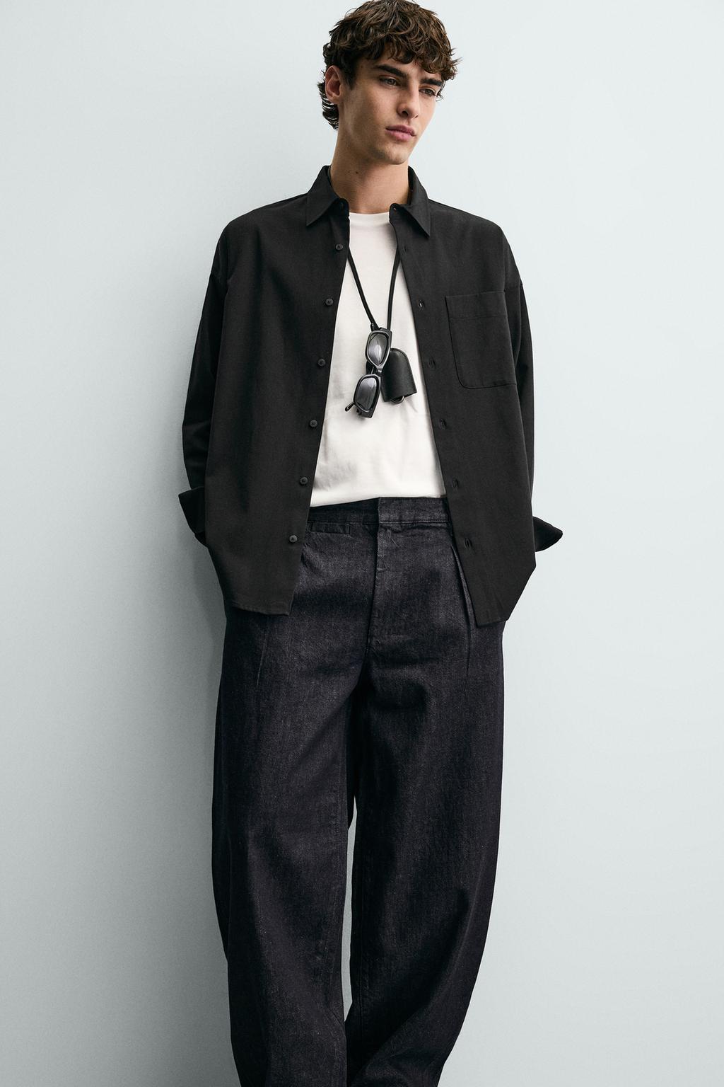 РУБАШКА СТРУЯЩЕГОСЯ КРОЯ RELAXED FIT