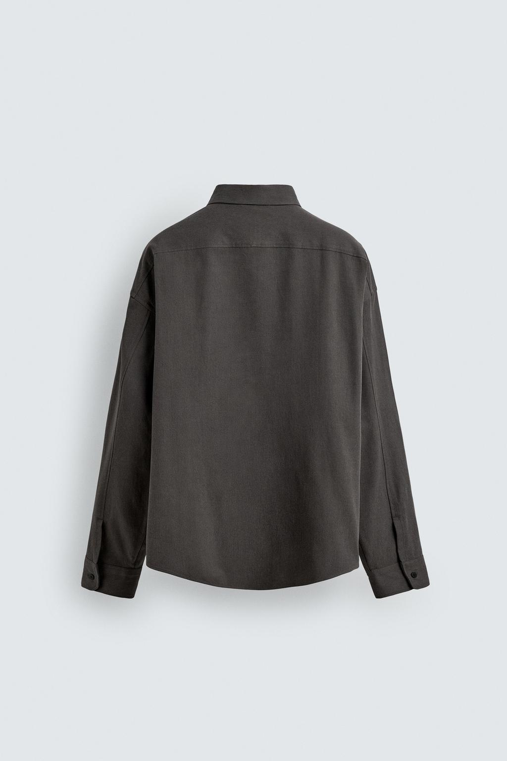 РУБАШКА RELAXED FIT ИЗ СТРУЯЩЕЙСЯ ТКАНИ