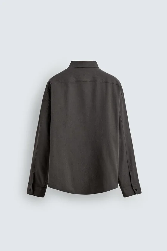 РУБАШКА RELAXED FIT ИЗ СТРУЯЩЕЙСЯ ТКАНИ