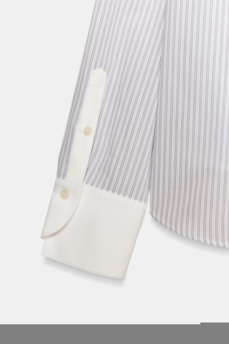 Рубашка в полоску с контрастным воротником из коллекции zw