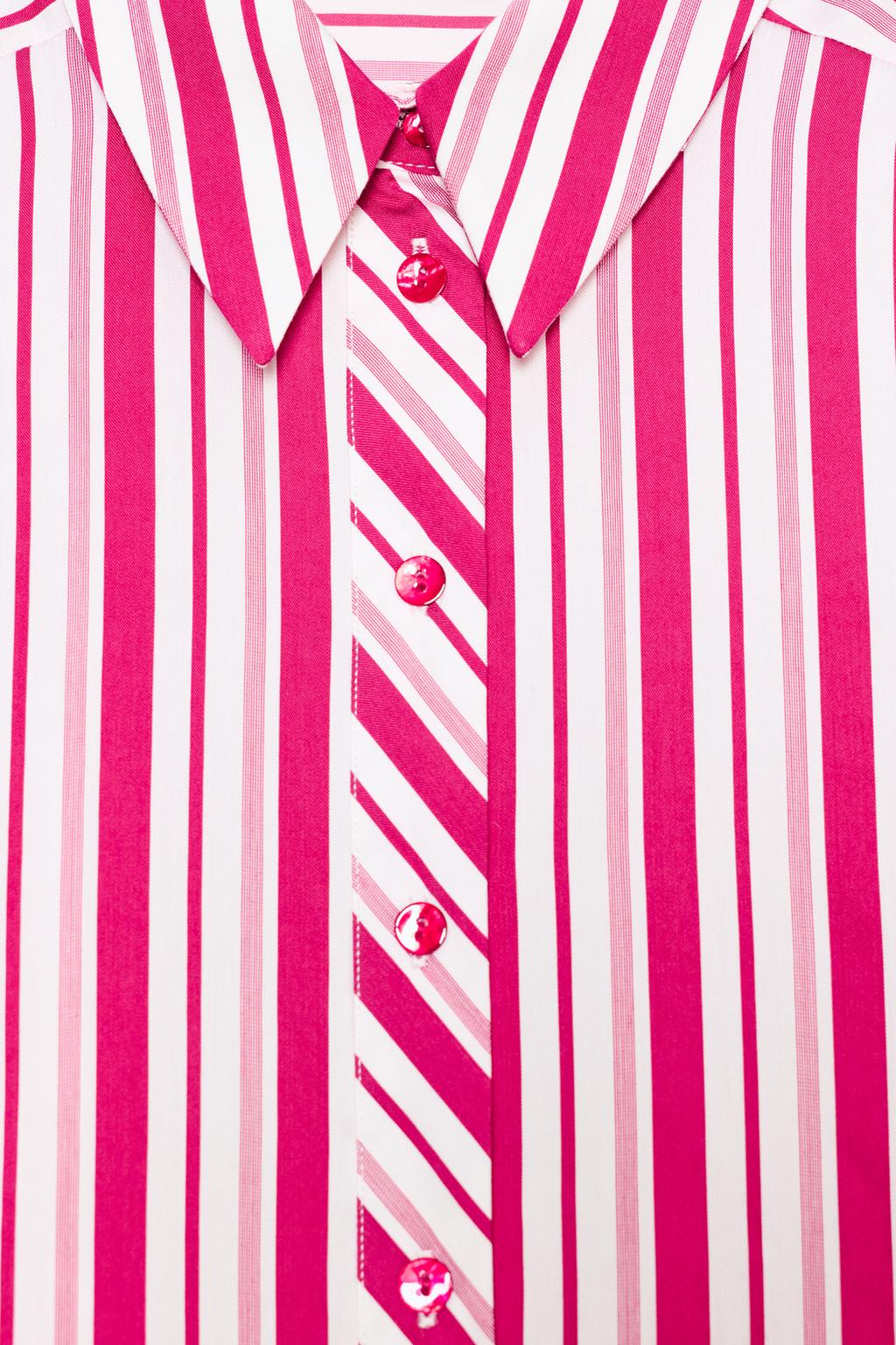 РУБАШКА В ПОЛОСКУ С ОТВОРОТАМИ НА РУКАВАХ