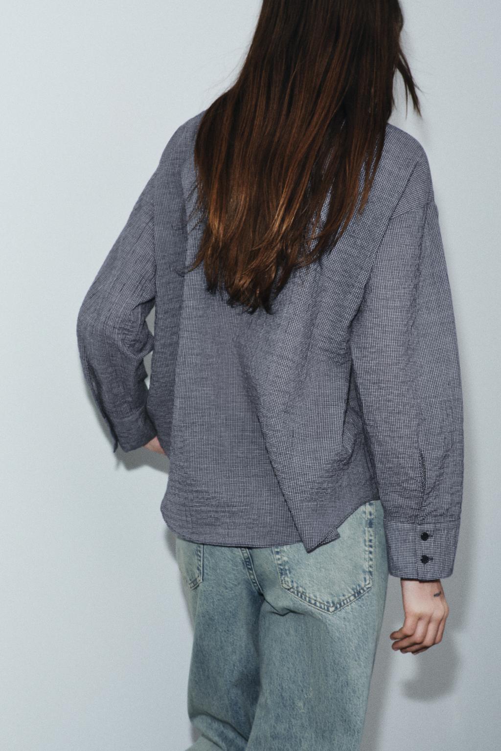 РУБАШКА В КЛЕТКУ С ПЛАТКОМ — ZW COLLECTION