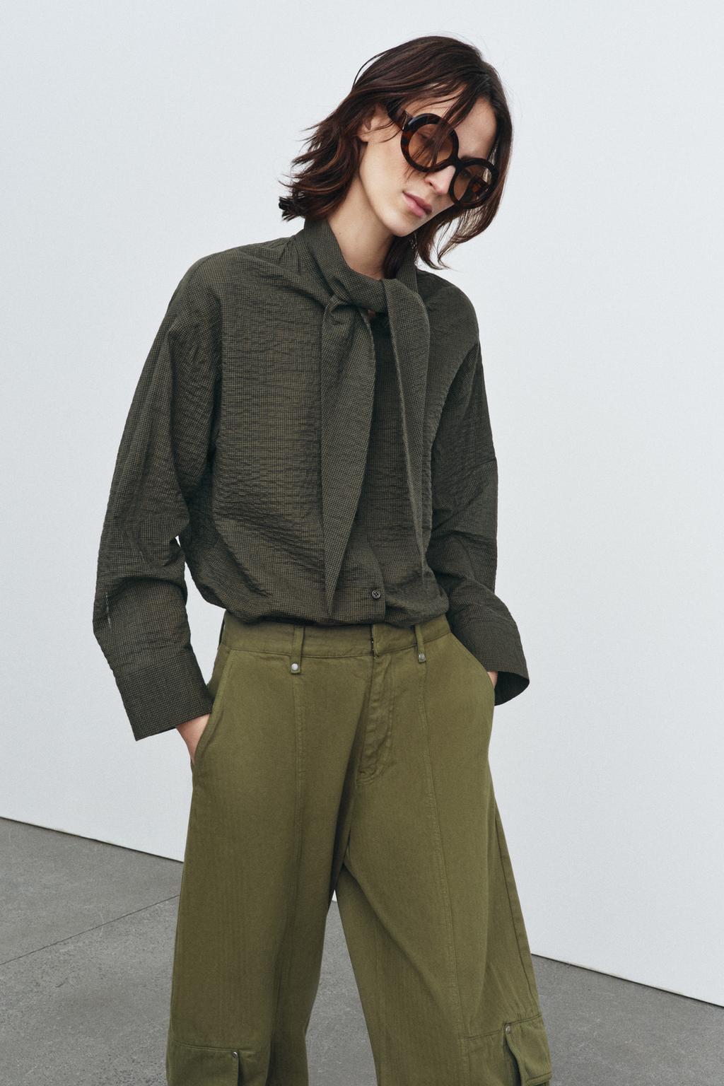 РУБАШКА В КЛЕТКУ С ПЛАТКОМ — ZW COLLECTION