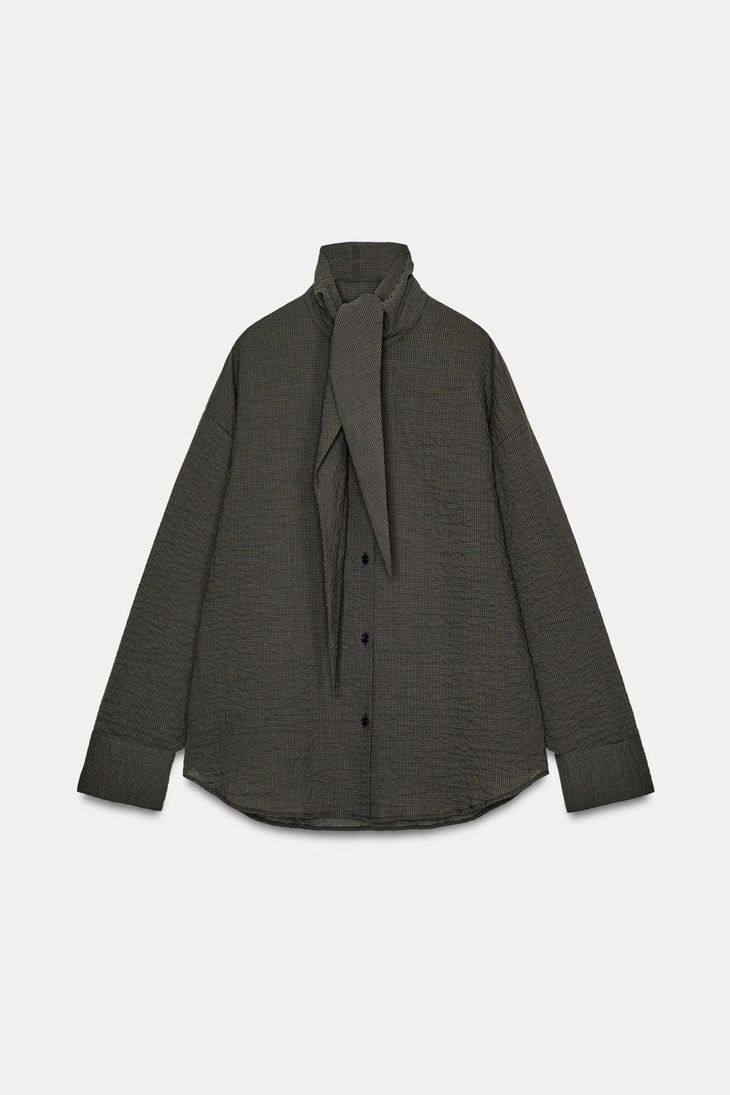 РУБАШКА В КЛЕТКУ С ПЛАТКОМ — ZW COLLECTION