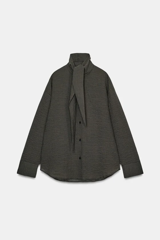 РУБАШКА В КЛЕТКУ С ПЛАТКОМ — ZW COLLECTION
