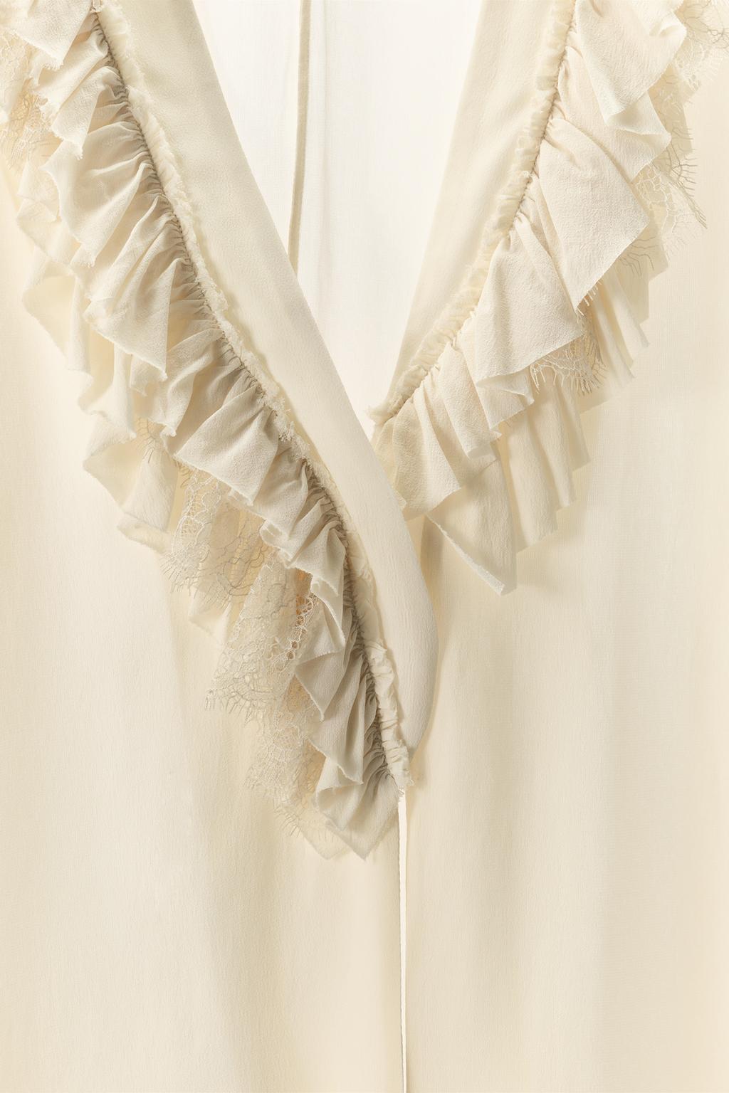 СТРУЯЩАЯСЯ РУБАШКА С ВОЛАНАМИ — ZW COLLECTION LIMITED EDITION