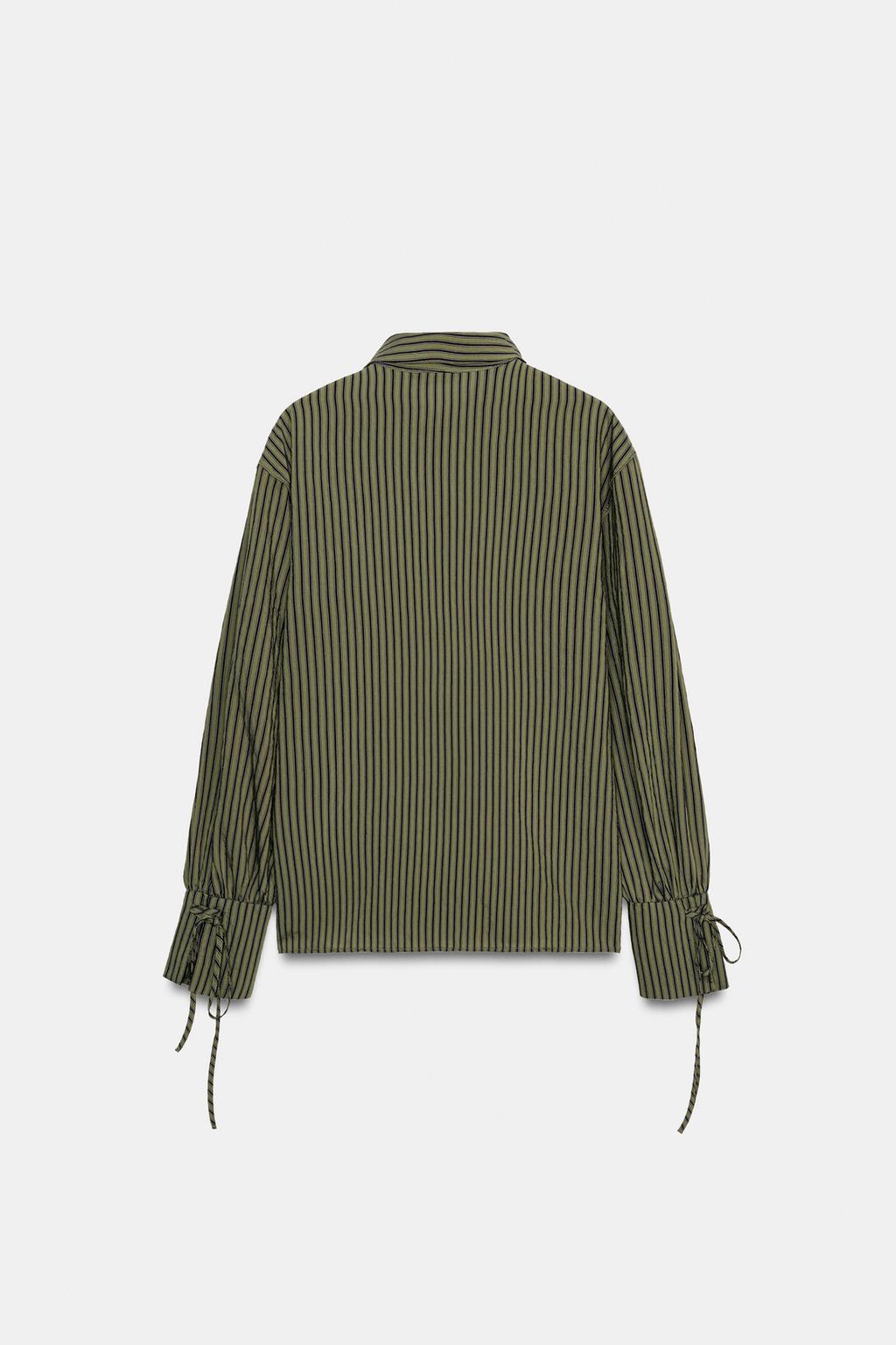 РУБАШКА В ПОЛОСКУ С ЗАВЯЗКАМИ