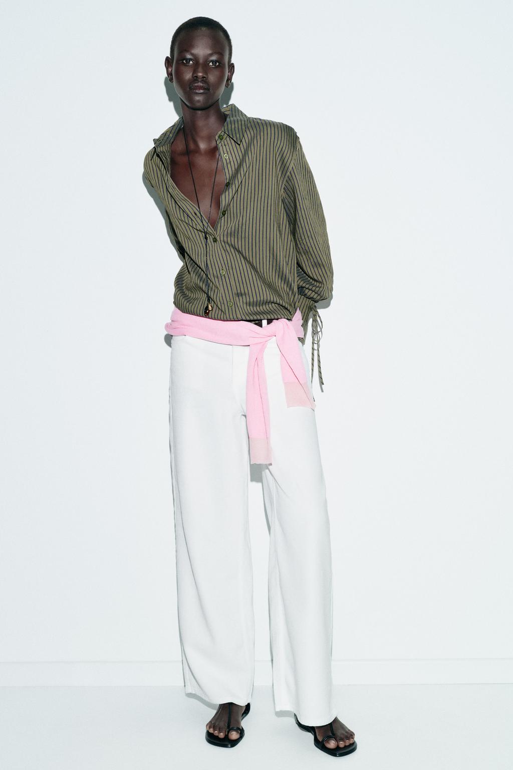 РУБАШКА В ПОЛОСКУ С ЗАВЯЗКАМИ