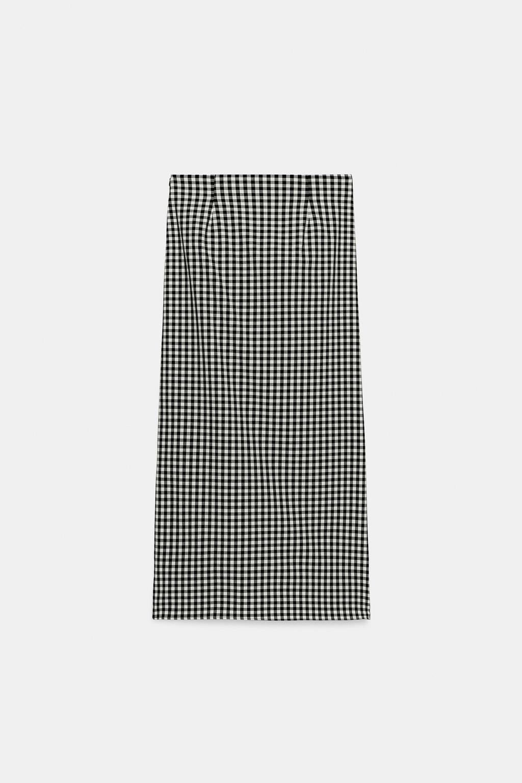 ЮБКА ВИШИ В КЛЕТКУ СО СБОРКАМИ