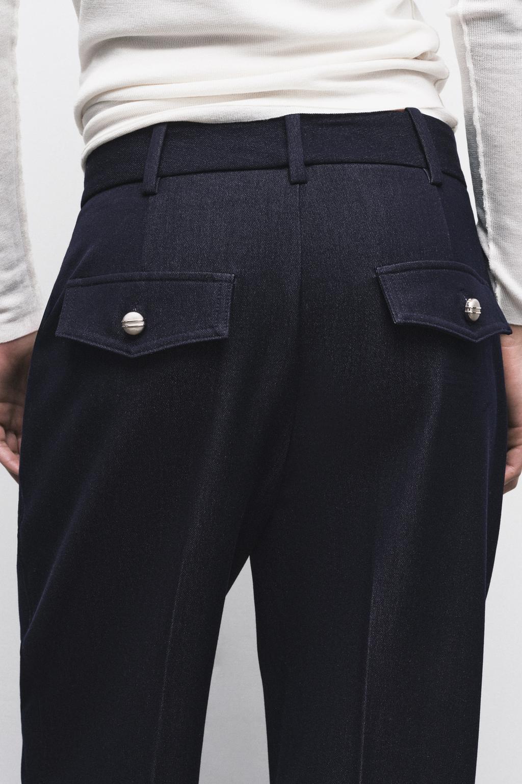 ПРЯМЫЕ БРЮКИ С ДЕКОРАТИВНОЙ СТРОЧКОЙ