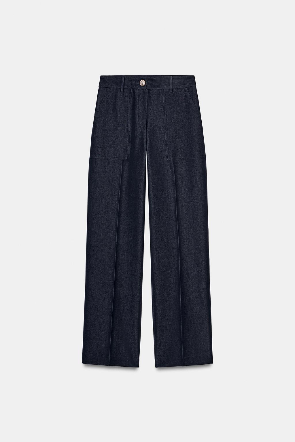 ПРЯМЫЕ БРЮКИ С ДЕКОРАТИВНОЙ СТРОЧКОЙ