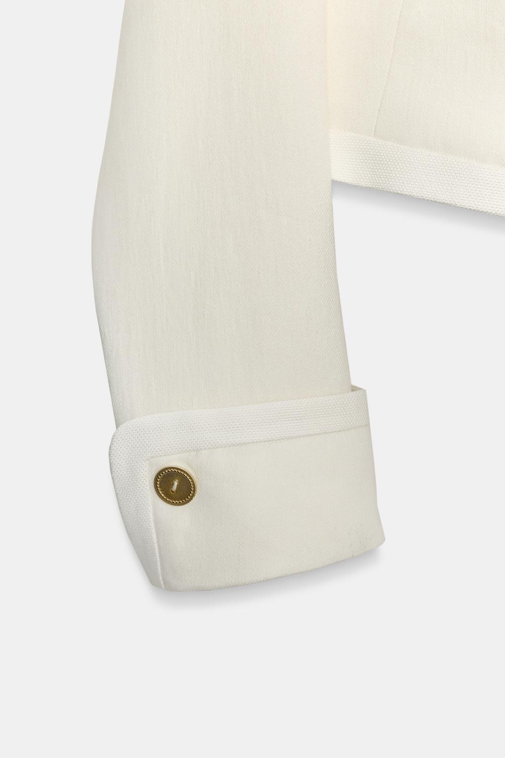 УКОРОЧЕННАЯ КОМБИНИРОВАННАЯ КУРТКА — ZW COLLECTION LIMITED EDITION