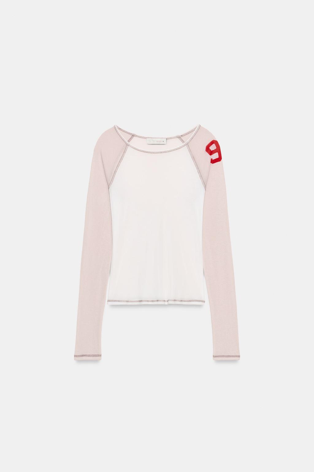 КОМБИНИРОВАННАЯ ПОЛУПРОЗРАЧНАЯ ФУТБОЛКА