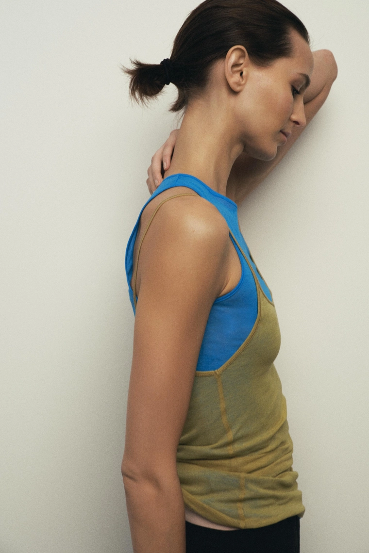 Топ на тонких бретельках из хлопка supima®